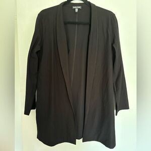 Eileen Fisher Open Front Lightweight Black Jacket  Size S/P
